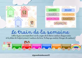Aperçu - Apprentissages en autonomie - Le petit train de la semaine 🚂 - Page de couverture