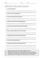 Vorschau - Arbeitsblätter - AB mit Fragen zum Thema "Charlie Chaplin" + Lösungsblatt + Infografik - Deckblatt