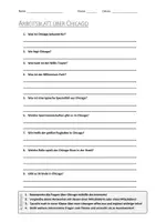 Vorschau - Arbeitsblätter - AB mit Fragen zum Thema "Chicago" + Lösungsblatt + Infografik - Deckblatt