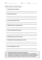 Vorschau - Arbeitsblätter - AB mit Fragen zum Thema "Chile" + Lösungsblatt + Infografik - Deckblatt
