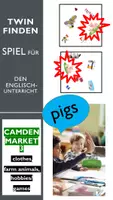 Vorschau - Stationenlernen - Twin finden - Spiel zu Camden Market 3 (ab unit 4) - Deckblatt
