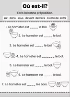 Aperçu - Feuilles d'exercices - Livret Activités Fiches Les Prépositions de lieu - Page 3