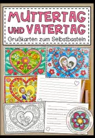 Vorschau - Arbeitsblätter - Grußkarten zum Selbstbasteln - Muttertag / Vatertag - Deckblatt