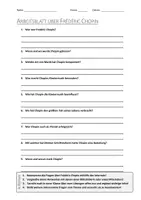 Vorschau - Arbeitsblätter - AB mit Fragen zum Thema "Frédéric Chopin" + Lösungsblatt + Mindmap + Infografik - Deckblatt
