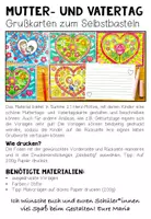 Vorschau - Arbeitsblätter - Grußkarten zum Selbstbasteln - Muttertag / Vatertag - Seite 1