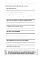 Vorschau - Arbeitsblätter - AB mit Fragen zum Thema "Winston Churchill" + Lösungsblatt + Infografik - Deckblatt