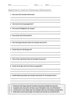 Vorschau - Arbeitsblätter - AB mit Fragen zum Thema "Comedian Harmonists" + Lösungsblatt + Mindmap + Infografik - Deckblatt