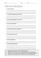 Vorschau - Arbeitsblätter - AB mit Fragen zum Thema "Comic" + Lösungsblatt + Infografik - Deckblatt