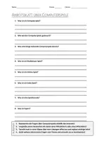 Vorschau - Arbeitsblätter - AB mit Fragen zum Thema "Computerspiele" + Lösungsblatt + Infografik - Deckblatt