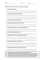 Vorschau - Arbeitsblätter - AB mit Fragen zum Thema "Cookinseln" + Lösungsblatt - Deckblatt