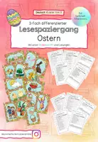 Vorschau - Arbeitsblätter - Lesespaziergang Ostern (3-fach differenziert) - Deckblatt