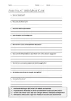 Vorschau - Arbeitsblätter - AB mit Fragen zum Thema "Marie Curie" + Lösungsblatt + Infografik - Deckblatt