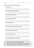 Vorschau - Arbeitsblätter - AB mit Fragen zum Thema "Damaskus" + Lösungsblatt + Infografiken - Deckblatt