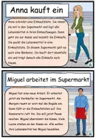 Vista previa - Tarjetas / Manipulativos - Índice de transcripción / Textos transcritos "Im Supermarkt" Alemán - página 3