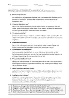 Vorschau - Arbeitsblätter - AB mit Fragen zum Thema "Damhirsch" + Lösungsblatt - Seite 1