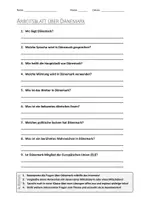 Vorschau - Arbeitsblätter - AB mit Fragen zum Thema "Dänemark" + Lösungsblatt + Infografik - Deckblatt