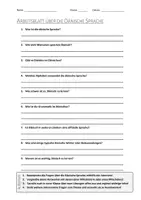 Vorschau - Arbeitsblätter - AB mit Fragen zum Thema "Dänische Sprache" + Lösungsblatt + Infografik - Deckblatt
