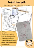 Vorschau - Unterrichtsreihen - Care guide ~ keeping pets in a near-natural environment - Deckblatt