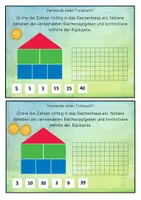 Vorschau - Aufgabenkarten - Mal-Plus-Häuser Material dreifach differenziert mit Lösung - Deckblatt