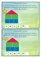 Vorschau - Aufgabenkarten - Mal-Plus-Häuser Material dreifach differenziert mit Lösung - Seite 2