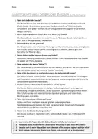 Vorschau - Arbeitsblätter - AB mit Fragen zum Thema "Brüder Dassler" + Lösungsblatt + Infografik - Seite 1