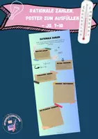 Vorschau - Mal- und Bastelvorlagen - Rationale Zahlen - Poster zum Ausfüllen, Jg. 7 - Deckblatt