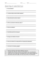 Vorschau - Arbeitsblätter - AB mit Fragen zum Thema "Datteln" + Lösungsblatt + Infografik - Deckblatt