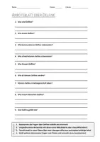 Vorschau - Arbeitsblätter - AB mit Fragen zum Thema "Delfine" + Lösungsblatt + Infografik - Deckblatt