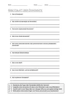 Vorschau - Arbeitsblätter - Lernposter + AB mit Fragen zum Thema "Demokratie" + Lösungsblatt + Mindmap + Infografik - Seite 1