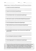 Vorschau - Arbeitsblätter - AB mit Fragen zum Thema "Demokratische Republik Kongo" + Lösungsblatt + Infografik - Deckblatt