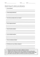 Vorschau - Arbeitsblätter - Lernplakat + AB mit Fragen zum Thema "Denken" + Lösungsblatt + Infografik - Seite 1