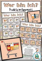 Aperçu - Jeux - Jeu "Wer bin ich?" Produkte im Supermarkt - Thème achats - Allemand - Page de couverture