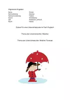 Vorschau - Stundenentwürfe - Unterrichtsentwurf Präsentation weather forecast - Seite 1