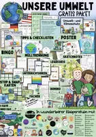 Vorschau - Unterrichtsreihen - Unsere Umwelt - Gratis Paket / Klimamaterial #timeforclimateaction Klima - Deckblatt