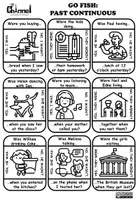 Vista previa - Juegos / Gamificación - Past Continuous - Go Fish Game - B&W - página 1