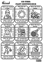 Vista previa - Juegos / Gamificación - Past Continuous - Go Fish Game - B&W - página 2