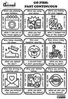 Vista previa - Juegos / Gamificación - Past Continuous - Go Fish Game - B&W - página 3