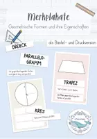 Vorschau - Poster - Merkplakate - Geometrische Formen und Flächen (Druck- und Klettversion) - Deckblatt