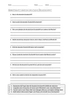Vorschau - Arbeitsblätter - AB mit Fragen zum Thema "Deutsche Druckschrift" + Lösungsblatt - Deckblatt