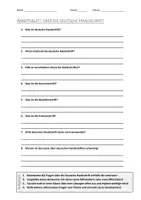 Vorschau - Arbeitsblätter - AB mit Fragen zum Thema "Deutsche Handschrift" + Lösungsblatt - Deckblatt