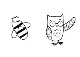 Vorschau - Mal- und Bastelvorlagen - Brown Owl and the Bee Hive - Story Sticks - Seite 2