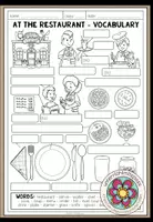 Vorschau - Arbeitsblätter - At the Restaurant – Wortschatz Englisch | Vocabulary Worksheet 5.–6. Klasse - Deckblatt