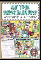 Vorschau - Arbeitsblätter - At the Restaurant - Wimmelbild + Aufgaben (Englisch 3.-5. Schulstufe) - Deckblatt