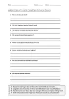 Vorschau - Arbeitsblätter - AB mit Fragen zum Thema "Deutscher Bund" + Lösungsblatt + Infografiken - Deckblatt