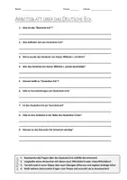Vorschau - Arbeitsblätter - Lernplakat + AB mit Fragen zum Thema "Deutsches Eck" + Lösungsblatt + Mindmap + Infografik - Seite 1