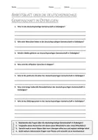 Vorschau - Arbeitsblätter - AB mit Fragen zum Thema "Deutschsprachige Gemeinschaft in Ostbelgien" + Lösungsblatt + Infografiken - Deckblatt