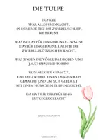 Vorschau - Arbeitsblätter - Die Tulpe 🌷 | Gedicht von Josef Guggenmoos 3.- 5.Klasse - Seite 1