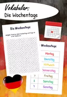 Vorschau - Arbeitsblätter - Die Wochentage - Deckblatt