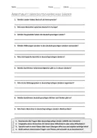 Vorschau - Arbeitsblätter - AB mit Fragen zum Thema "Deutschsprachige Länder" + Lösungsblatt - Deckblatt