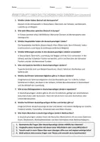 Vorschau - Arbeitsblätter - AB mit Fragen zum Thema "Deutschsprachige Länder" + Lösungsblatt - Seite 1